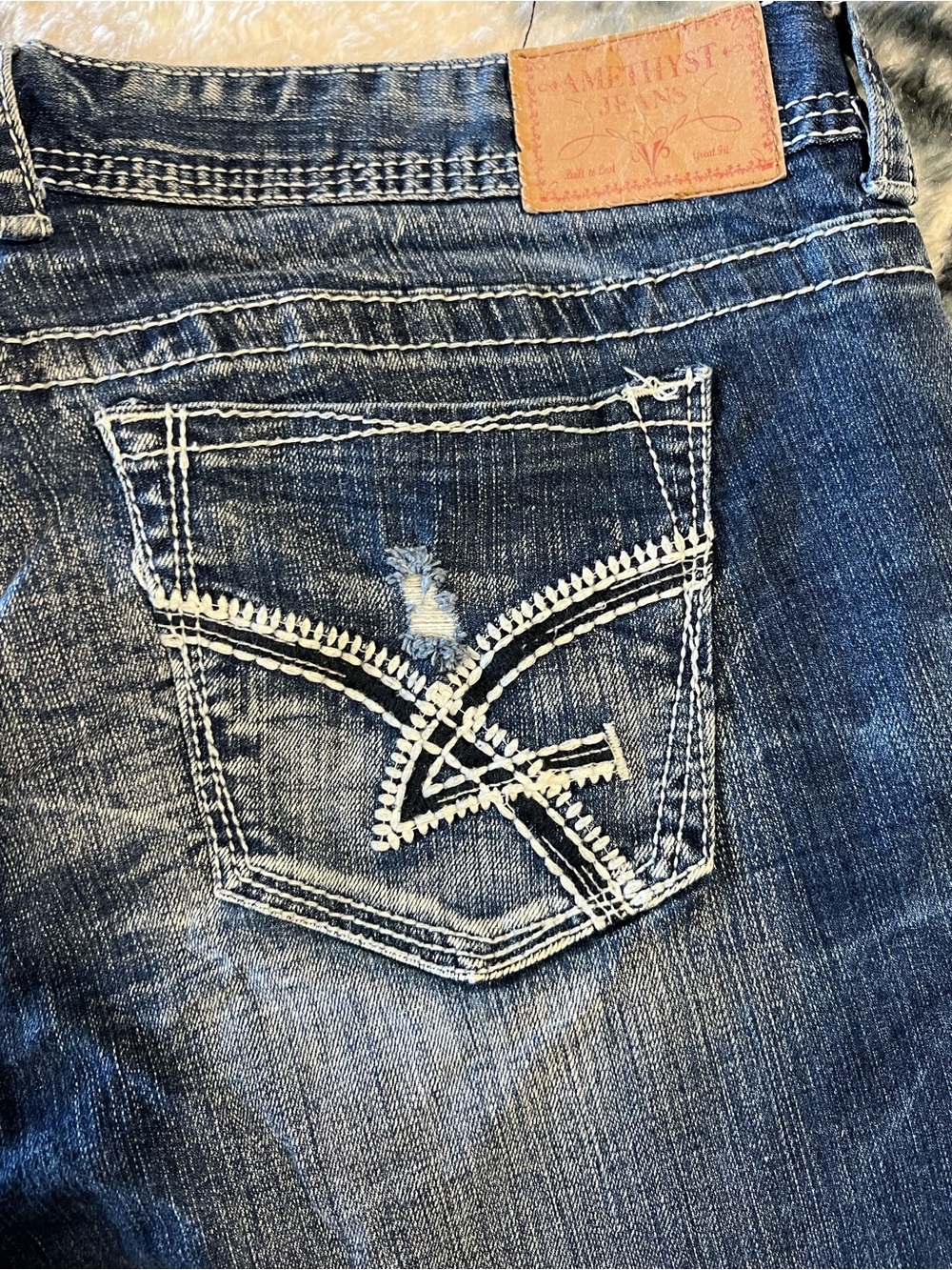 Amethyst Jeans Women's Blue Flare Jeans - Picture 6 of 7